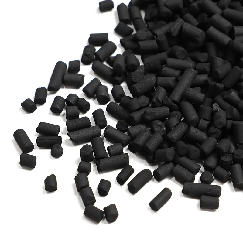 Gaz résiduel d'adsorption de charbon actif noir de 4mm