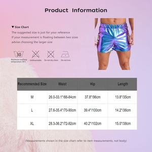 Pantalones Cortos Metálicos para Hombre, Estilo Booty Shorts, para Discoteca, Yoga, Fitness, Gimnasia - Product Image 6