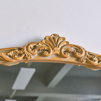 ART NEST Miroir mural décoratif grand format, rustique, écologique, vintage, de luxe, avec cadre en bois doré, épaisseur 5,0 mm, modèle européen pour la maison, Chine