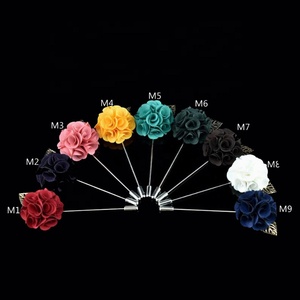 Handmade Fashion Broche Lapel Pin Folha tecido colorido e flor Design para homens e mulheres - Product Image 6
