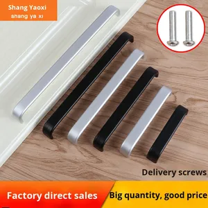 Avrupa Minimalist Mat Siyah Alüminyum Alaşımlı Çekme Kolları - Dayanıklı Mutfak Gardırop Banyo Dolabı Çekmece Şifonyer Kolları Paslanmaz - Product Image 6