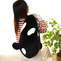 Peluche de Orca Negra de Dibujos Animados, Juguete de Peluche de Algodón PP Súper Suave, Tamaño Pequeño, para Niños, Alivio del Estrés, para Dormir
