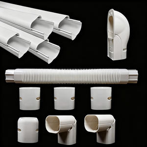 Passend für 1/4 Zoll bis 3/8 Zoll Leitungen Universell Anpassbar All-in-One Set Mini-Split HVAC Klimaanlagen-Leitungsabdeckung - Product Image 1