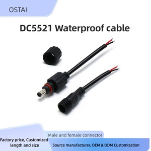 Conector de Cabo de Alimentação Macho-Fêmea 5521 <span class=keywords><strong>DC</strong></span> IP67 à Prova d'Água com Fivela e Plugue de Cobre, Certificado CE para Uso Externo - Product Image 2