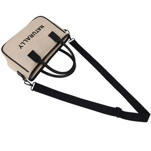 Custom Design <b>Large</b> Jute Burlap Shopping <b>Beach</b> Tote <b>Bag</b> With PU Leather Handles Crossbody for Traveling - Product Image 4