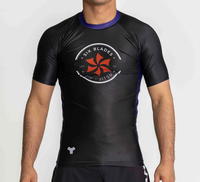 Tontons Factory Rashguard de compression personnalisé à séchage rapide en tissu élastique avec bande antidérapante en silicone pour les arts martiaux