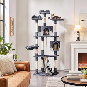 Nueva torre de Interior para gatos con rascadores cubiertos de sisal, hamaca de árboles para gatos y gatitos de condominio, árboles para gatos de varios niveles - Product Image 4