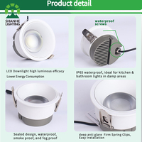 Lumière COB anti-éblouissement, spot encastré au plafond étanche IP65, économie d'énergie, haute efficacité, LED haute luminosité