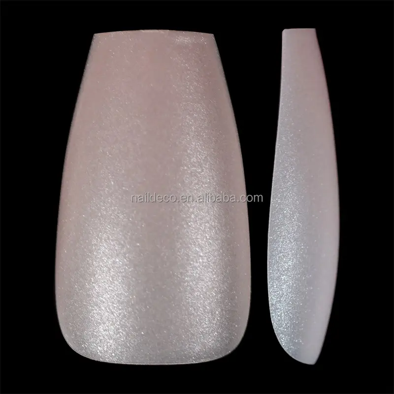 NADECO Gel Tips Full Cover Long Coffin Ballerina False No C Curve scolpito Soft Color Press On Manicure suggerimenti per Nail Art artificiali