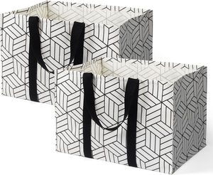 Sacos De Mercearia Reutilizáveis Dobráveis Sacola Utilitária Bulk Grande Dobrável Dobrável Carrinho De Compras Mantimentos Totes De Armazenamento Heavy Duty - Product Image 4