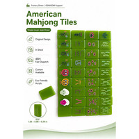 Tuiles de mahjong américaines scintillantes violettes de luxe, en acrylique transparent à deux couches, ensemble de mahjong américain pour les amateurs de mahjong