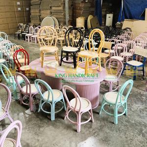 Chaise en rotin écologique naturel de vente chaude pour des enfants modernes pour la relaxation de temps de jeu pour la chambre à coucher extérieure de cuisine de salon - Product Image 6