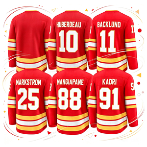 Men's Fully Stitched Hot Player Hockey-Jerseys <strong>Jonathan</strong> Huberdeau Mikael Backlund Jacob Markstrom Andrew Mangiapane Nazem Kadri - Product Image 1