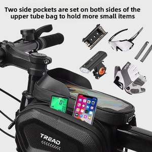 Vente en gros de Laurel Hills Technologie de réseau Matériau étanche Zhen Gu Sac de vélo de montagne Tube supérieur Sac de cadre avant Sac de téléphone - Product Image 4