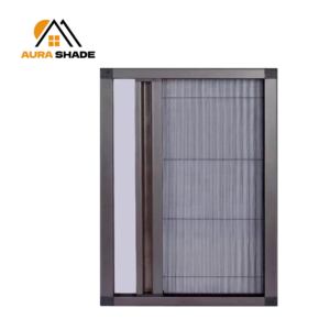 Vendita calda pieghevole schermo in lega di alluminio telaio in stile fisarmonica a rete pieghettata finestra Pliss zanzariera finestra orizzontale rotolamento orizzontale - Product Image 6