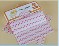 Papier d'emballage alimentaire en pâte de bois enduit anti-graisse avec logo personnalisé, papier ciré pour sandwichs
