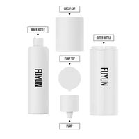 Flacon pompe sans air personnalisé doré brillant pour crème visage 30ml 50ml 100ml, emballage cosmétique vide en plastique ABS pour lotion et shampoing