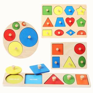 Juegos de Mesa de Madera con Formas y Colores, Rompecabezas de Encaje, Juguetes Educativos Montessori para Niños Pequeños de 1, 2 y 3 Años - Product Image 1