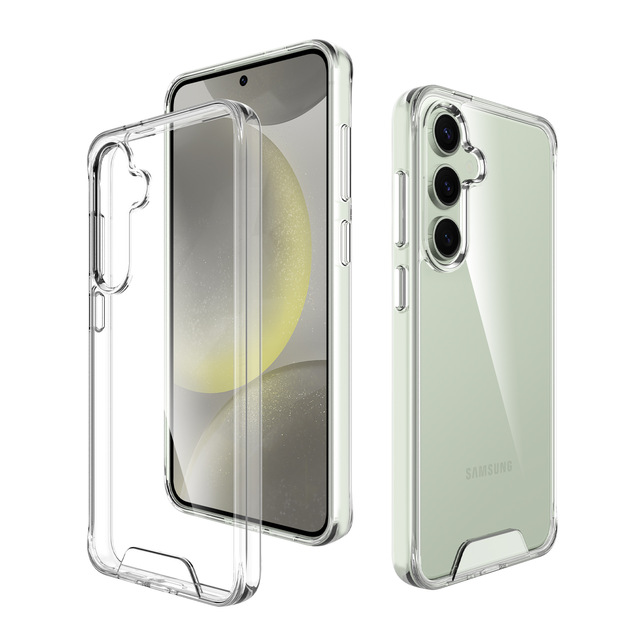 VKOO for Galaxy S24Fe Clear Anti-yellow Space Case Transparent TPU PC Mobile Phone Case Covers for Galaxy S24 Plus