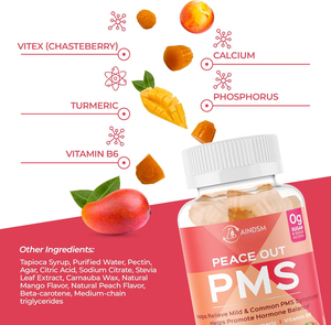 Bonbons PMS bien conçus, vitamines pour soulager les douleurs menstruelles, bonbons pour soutenir l'équilibre hormonal, bonbons PMS Bolating - Product Image 3