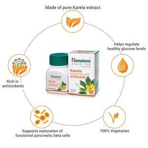 Chăm sóc sức khỏe bổ sung Himalaya karela máy tính bảng cho sức khỏe tốt có sẵn cho xuất khẩu từ Ấn Độ sản xuất cho xuất khẩu - Product Image 3