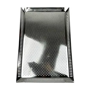 Custom-made stainless Steel 304 Perforated Metal Mesh Herb Drying Tray Plant Baking Tray