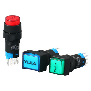 Yijia La12 Push <b>Button</b> Switch 12mm Self Locking Self Resetting 1no1nc With Led Indicator Light Plastic Pin Terminal - Product Image 5