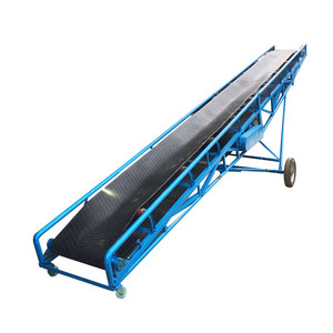 آلة ناقل حزامي محمولة جديدة قابلة لتعديل الارتفاع بتصميم مائل متين لتحميل الحبوب الزراعية والبذور والأسمدة في الأكياس - Product Image 1