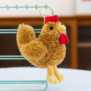 Belo Tempo Nieuwe Aankomst Legkip Pluche Speelgoed Hangertje Creatief Mollig Dier Knijp Speelgoed Stressverlichting Sleutelhanger - Product Image 2