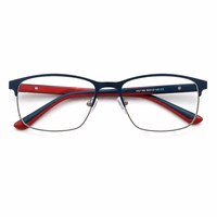 Montura de Gafas en Negro, Azul Marino, Rojo y Azul con Detalles en 4 Colores