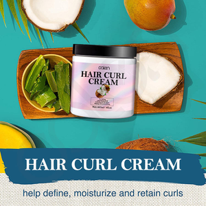 Crema para realzar rizos de marca privada, fórmula con aceite de coco de fijación fuerte para cabello rizado definido con hidratación intensa y control del encrespamiento - Product Image 2