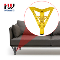 Pieds de canapé décoratifs HUAWEI style luxe doré, accessoires de mobilier, base de canapé