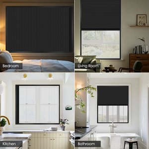 Stores alvéolaires sans fil jour et nuit, <span class=keywords><strong>double</strong></span> couche en tissu polyester, avec cadre intégré, occultation totale - Product Image 2