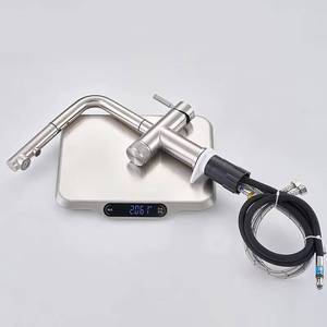 Modern Design <b>Deck</b> Mounted <b>Brushed</b> Stainless Steel 1 Handle Pull Out Ceramic Valve Core Purifier Kitchen Water Faucet 3 Ways - Product Image 6