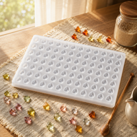 Moule en silicone platine multi-creux en forme de goutte d'eau de 2,5 ml, qualité alimentaire, pour confiserie, chocolat, résine, savon, logo gravé personnalisé, OEM