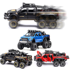 1:24 <span class=keywords><strong>Ford</strong></span> Raptor F150 moulé sous pression modèle de voiture jouet pour enfants retirer <span class=keywords><strong>6x6</strong></span> grande roue tout-terrain camion en métal avec son/lumière - Product Image 2