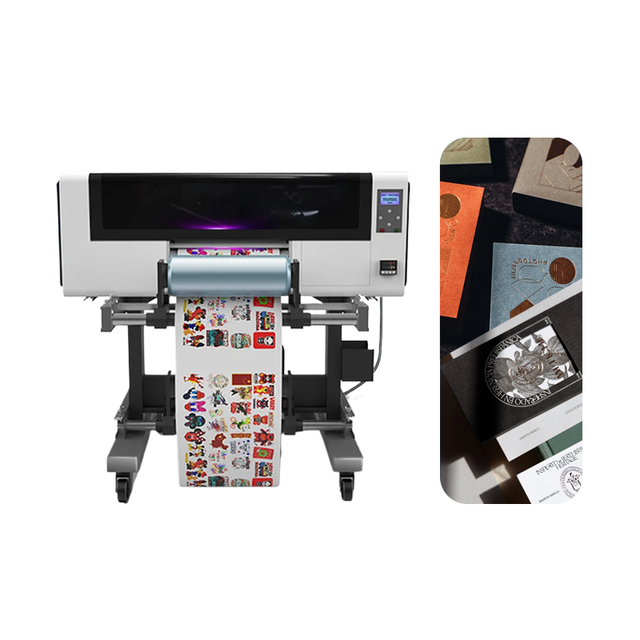 UV Dtf Printer 30cm A3 Size Cmyk White Color Application for Wood Glass Plastic Fabrics Ceramics