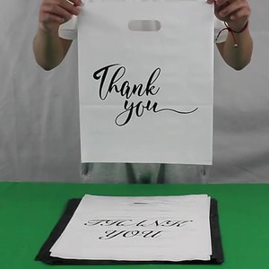 Sac à provisions en plastique découpé à l'emporte-pièce avec logo imprimé personnalisé et <span class=keywords><strong>bon</strong></span> <span class=keywords><strong>marché</strong></span> en PEBD/PEHD avec poignée - Product Image 3