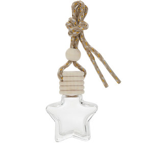 10ml Star Shaped Hanging Car Air Freshener Empty Glass Perfume <b>Bottles</b> Pendant for Essential Oils Fragrance - Product Image 3