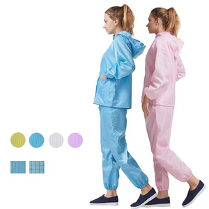 Custom di fabbrica <span class=keywords><strong>Tr</strong></span> 53 capi sezione T Shirt combattimento Intel camera bianca Esd grembiule Alibaba Anti statico giacca - Product Image 2