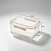 Boîte de rangement empilable transparente grande capacité pour réfrigérateur, organisateur de congélateur, idéale pour fruits, légumes et aliments frais