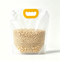 Sachet Doypack Transparent de Qualité Alimentaire avec Bec Verseur et Poignée en PET/PE pour Emballage Alimentaire (Céréales, Riz, Haricots)