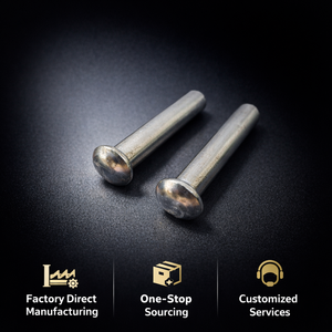 <span class=keywords><strong>Rivets</strong></span> en acier inoxydable, <span class=keywords><strong>rivets</strong></span> métalliques solides, norme DIN, cuivre, laiton, tête plate, tête champignon, fixation durable - Product Image 1