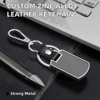 Porte-clés mousqueton en alliage de zinc personnalisé avec anneau fendu en acier et fermoir mousqueton pour cadeau promotionnel en gros