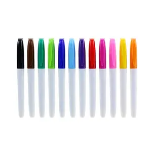 Becol קידום 12 צבעים לא רעיל סמן צבע עט שמן בסיס קבוע עמיד למים להגדיר עבור ציור