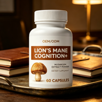 Prix de gros, étiquette privée, capsules d'extrait de champignon crinière de lion, complément alimentaire pour adultes, 60 capsules/flacon