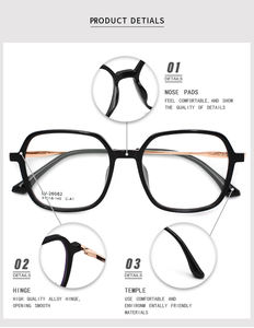 LevelNine 26082, las <span class=keywords><strong>Mejores</strong></span> <span class=keywords><strong>Gafas</strong></span> para Mujer, Montura Óptica <span class=keywords><strong>de</strong></span> TR90 para <span class=keywords><strong>Gafas</strong></span> - Product Image 3