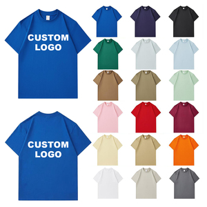 เสื้อยืดคอกลมแขนสั้นผ้าฝ้ายแท้ 250 กรัม สีพื้นเรียบ หนานุ่ม ทรงโอเวอร์ไซส์ ไซส์พลัส พร้อมส่ง ขายส่ง - Product Image 2