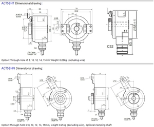 58mm qua lỗ 300 PPR 10-15V bộ mã hóa gia tăng quang điện - Product Image 3