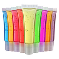 Baume à lèvres liquide hydratant à saveur de fruits, logo personnalisé SPF 10 ml, végan, maquillage, gloss à lèvres repulpant OEM, 7 couleurs